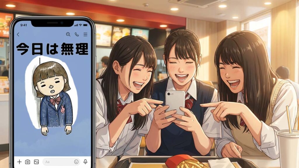 女子高生に人気の理由|共感できて面白いLINEスタンプ
